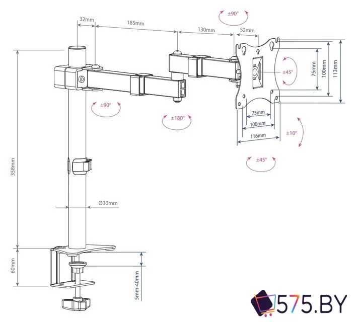 Кронштейн для монитора Arm Media LCD-T03 в магазине 575.by