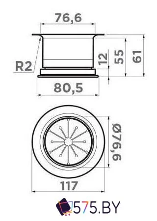 Горловина Omoikiri NA-04 GM в магазине 575.by