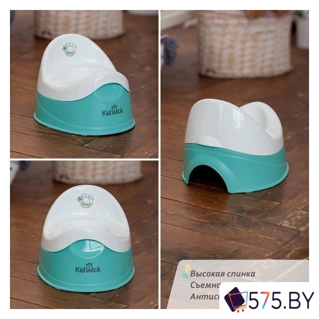 Детский горшок Kidwick Дуэт KW100104 (бирюзовый/белый) в магазине 575.by