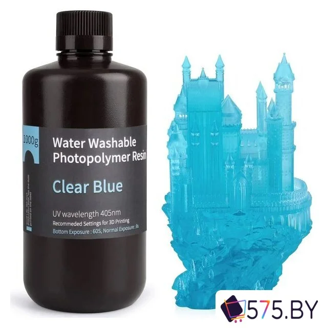 Фотополимер Elegoo Water Washable 1кг (чистый синий) в магазине 575.by