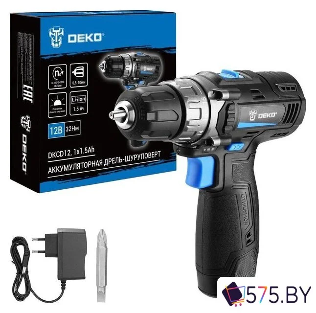 Дрель-шуруповерт Deko DKCD12 083-1121 (с 1-им АКБ) в магазине 575.by