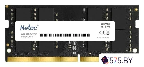 Оперативная память Netac Basic 16ГБ DDR5 SODIMM 4800 МГц NTBSD5N48SP-16 в магазине 575.by
