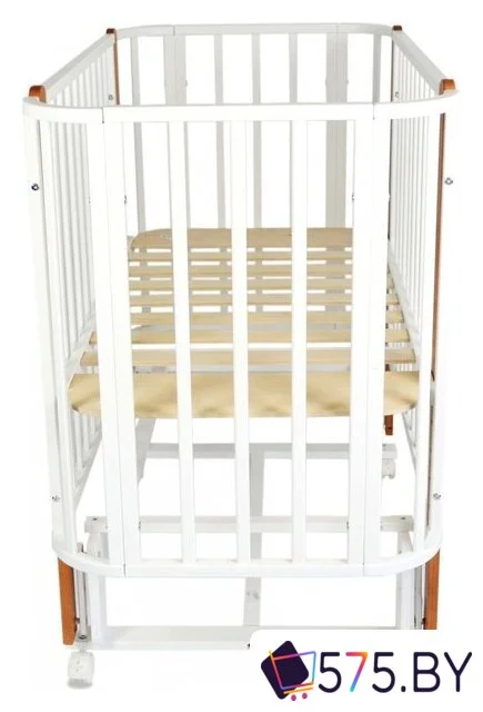 Классическая детская кроватка СКВ-Компани 394001-6 (белый/бук) в магазине 575.by