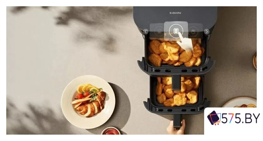 Аэрогриль (аэрофритюрница) Xiaomi Smart Double Stack Air Fryer 12L MAF-DS1201 (евровилка, черный) в магазине 575.by