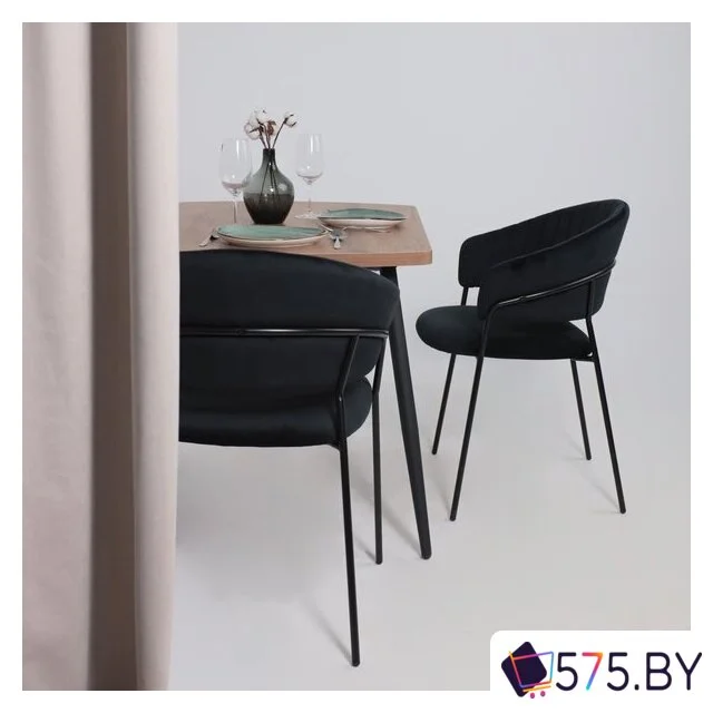 Стул с подлокотниками Алвест AV 433 (черный бархат H-75/черный) в магазине 575.by