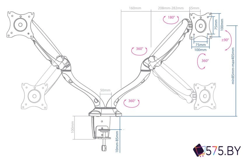 Кронштейн для монитора Arm Media LCD-T22 в магазине 575.by