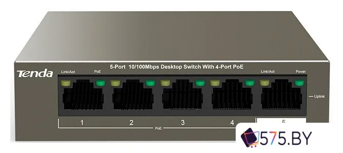 Неуправляемый коммутатор Tenda TEF1105P-4-63W в магазине 575.by