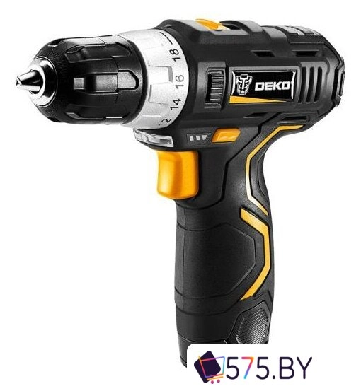Дрель-шуруповерт Deko GCD12DU3 SET 4 063-4140 (с 2-мя АКБ, кейс, набор оснастки) в магазине 575.by