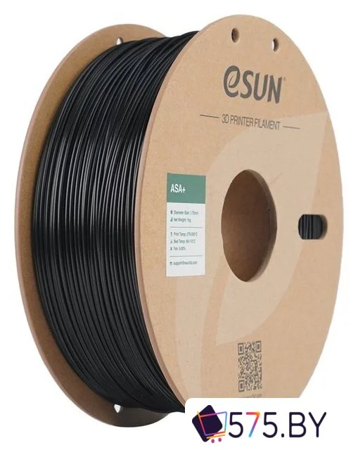 Пластик eSUN ASA+ ASA+175B1P1 (1.75мм, 1кг, черный) в магазине 575.by