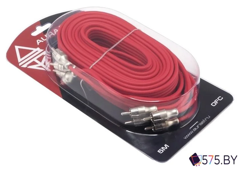 Кабель Aura RCA - RCA RCA-B45 SE (5 м, красный) в магазине 575.by