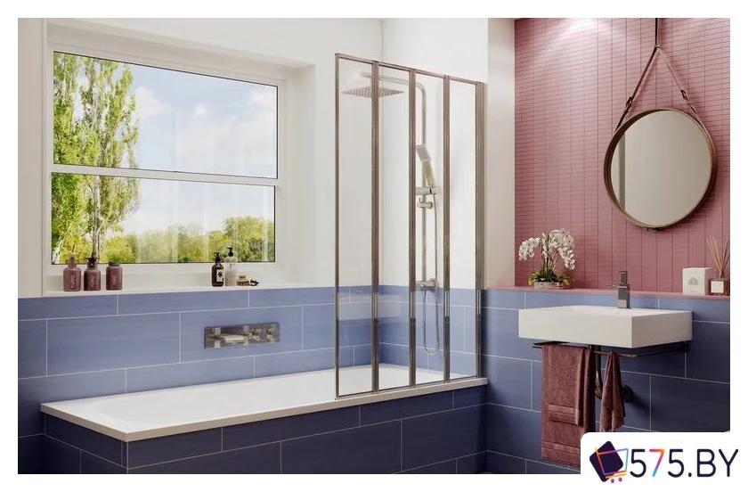 Стеклянная шторка для ванны Ambassador Bath Screens 16041110R 90 в магазине 575.by