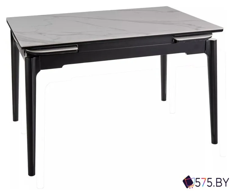 Кухонный стол Signal Sento 120-180/80 (белый лак/черный) в магазине 575.by