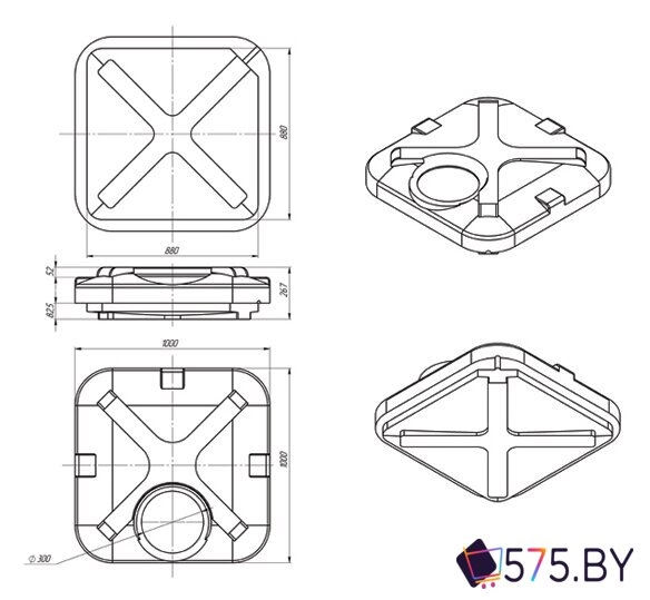 Бак ЭкоПром Rostok 150 л (с подогревом) в магазине 575.by