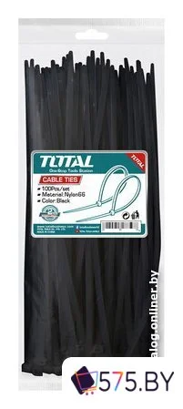 Стяжка для кабеля Total THTCTB40076 (100 шт)