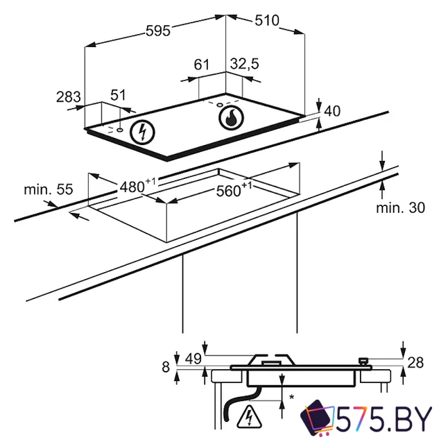 Варочная панель Electrolux CGS6436BX в магазине 575.by
