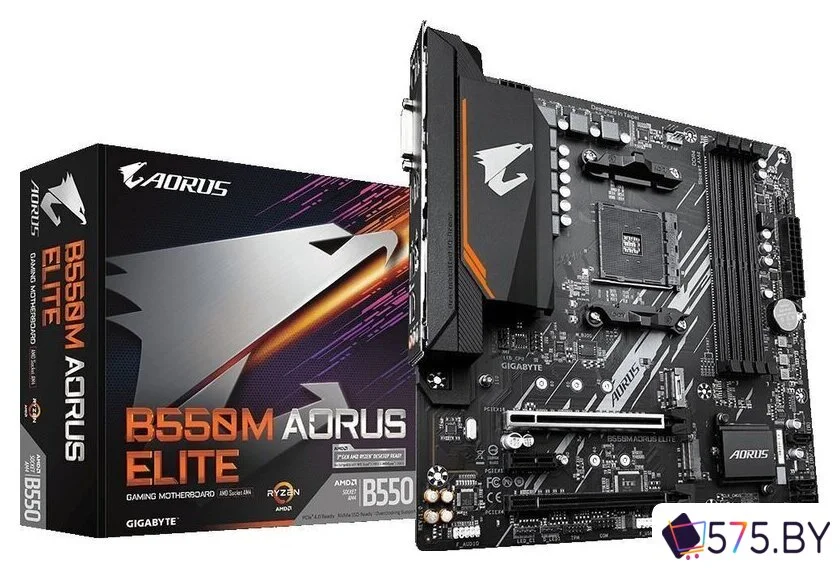 Материнская плата Gigabyte B550M Aorus Elite (rev. 1.3) в магазине 575.by
