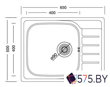 Кухонная мойка Kromevye Atlas EX 180 D в магазине 575.by