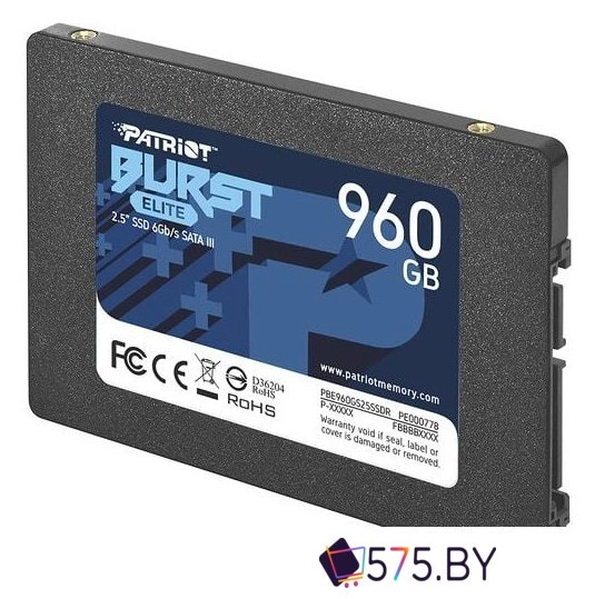 SSD Patriot Burst Elite 960GB PBE960GS25SSDR в магазине 575.by