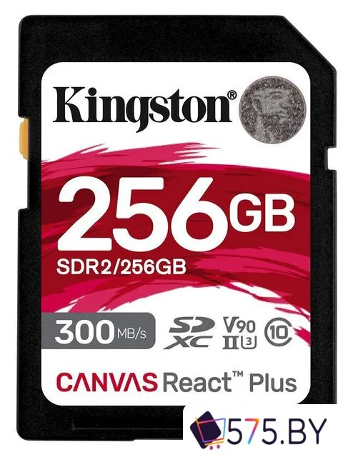Карта памяти Kingston Canvas React Plus SDXC 256GB SDR2/256GB в магазине 575.by