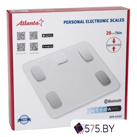 Умные напольные весы Atlanta ATH-6163 (белый) в магазине 575.by