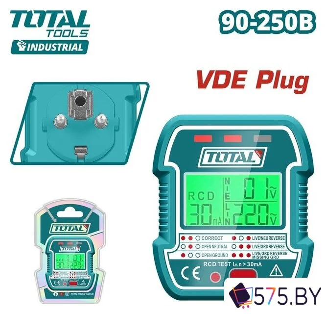 Тестер розеток Total TESST30011 в магазине 575.by