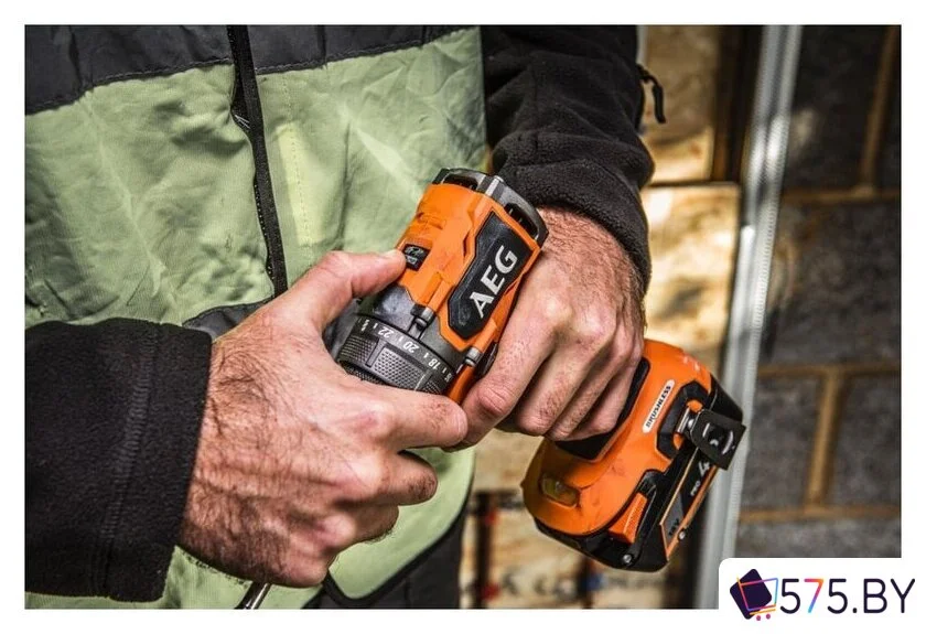 Дрель-шуруповерт AEG Powertools BS18SBL2-202C 4935480056 (с 2-мя АКБ, кейс) в магазине 575.by