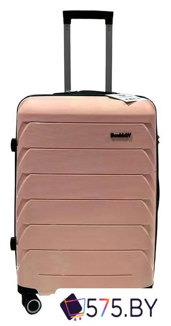 Чемодан-спиннер DoubleW YF-PP02 (M, розовый) в магазине 575.by