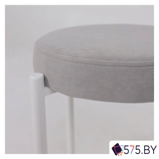 Табурет AksHome BOB (b20 Silver Lux\белый) в магазине 575.by