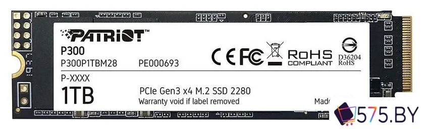 SSD Patriot P300 1TB P300P1TBM28 в магазине 575.by