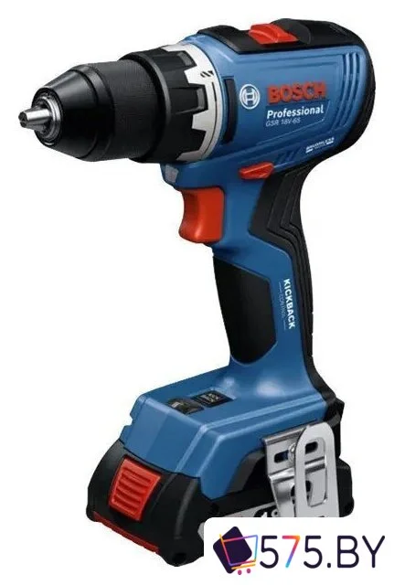 Дрель-шуруповерт Bosch GSR 18V-65 06019N3000 (с 2-мя АКБ, кейс) в магазине 575.by