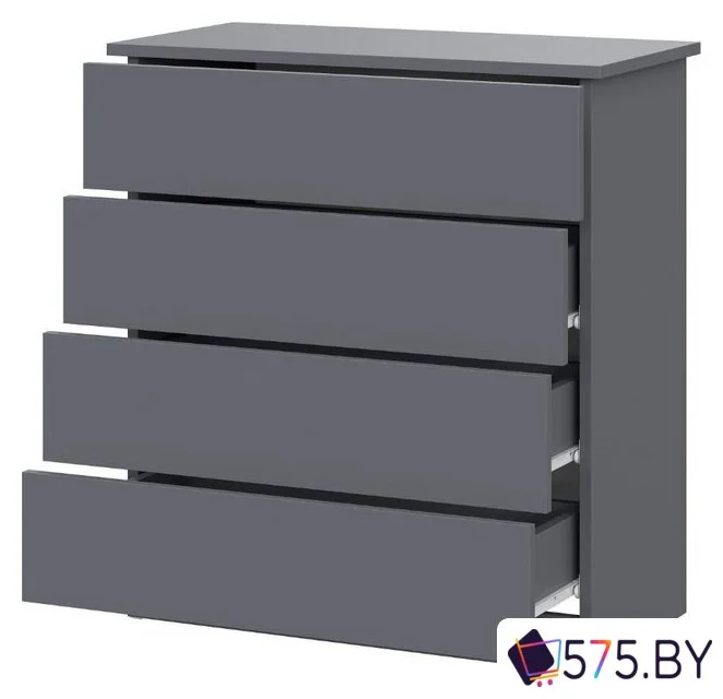 Комод Mio Tesoro КМ 4 (графит серый) в магазине 575.by