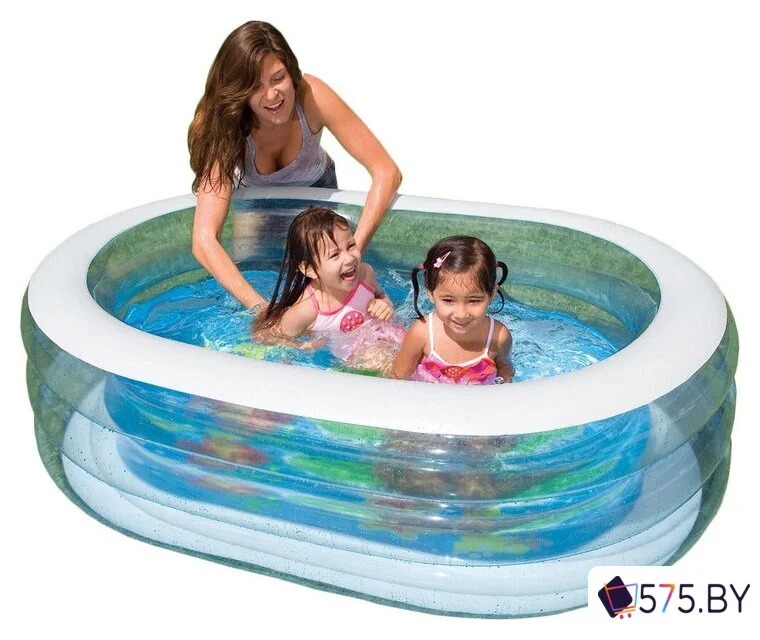Надувной бассейн Intex Oval Whale Fun 163x107x46 (57482) в магазине 575.by