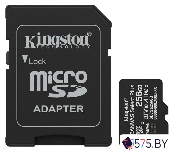 Карта памяти Kingston Canvas Select Plus microSDXC 256GB SDCS3/256GB (с адаптером) в магазине 575.by