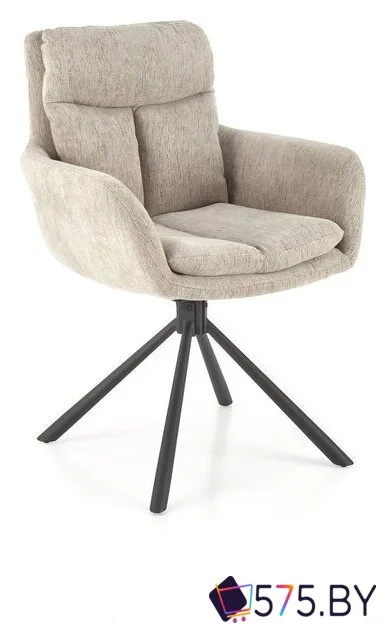 Стул с подлокотниками Halmar K495 (бежевый/черный) в магазине 575.by