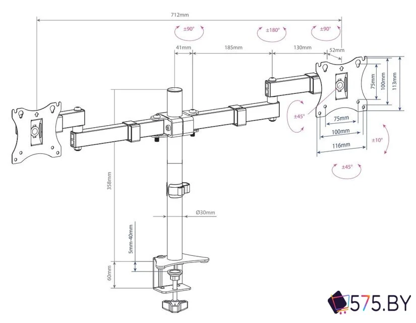 Кронштейн для монитора Arm Media LCD-T04 в магазине 575.by