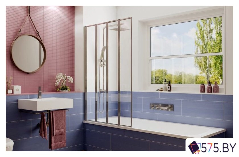 Стеклянная шторка для ванны Ambassador Bath Screens 16041110L 90 в магазине 575.by