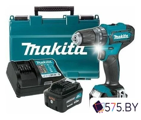 Ударная дрель-шуруповерт Makita HP333DWME (с 2-мя АКБ, кейс) в магазине 575.by