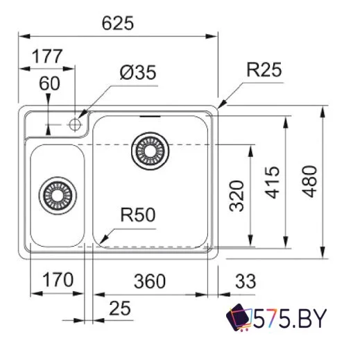 Кухонная мойка Franke BCX 260 TL в магазине 575.by