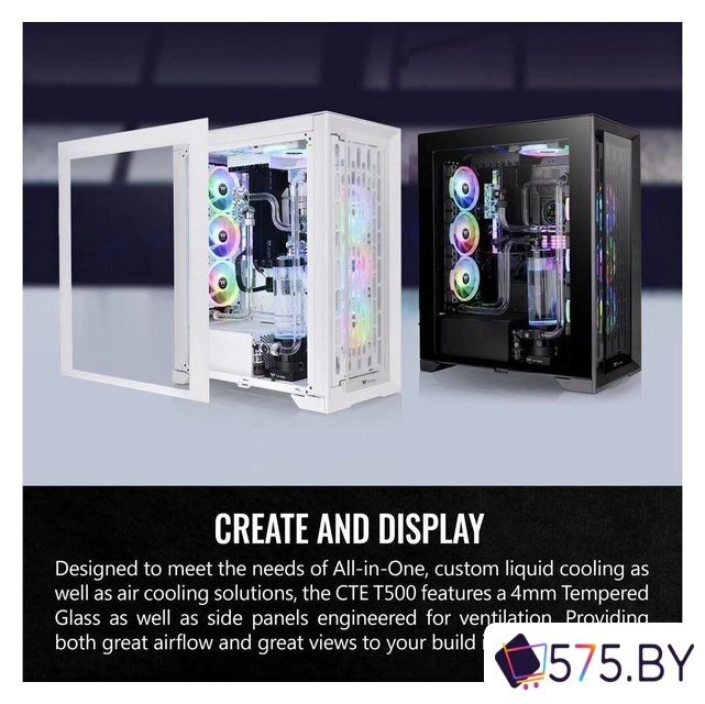 Корпус Thermaltake CTE T500 TG ARGB Snow CA-1X8-00F6WN-01 в магазине 575.by