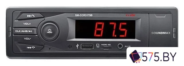 USB-магнитола Soundmax SM-CCR3179B в магазине 575.by