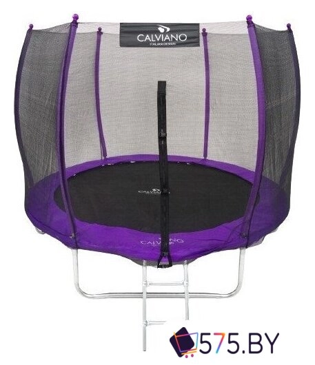 Батут Calviano Outside Master Purple 252 см - 8ft (внешняя сетка, с лестницей) в магазине 575.by