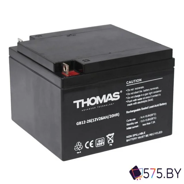 Аккумулятор для ИБП Thomas GB 12-26 Ah 12V26Ah в магазине 575.by