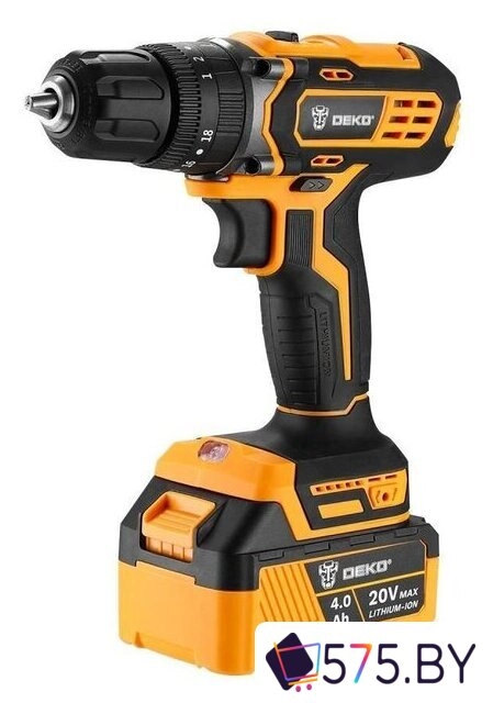 Ударная дрель-шуруповерт Deko DKCD20 Impact 063-4420 (с 2-мя АКБ, кейс) в магазине 575.by