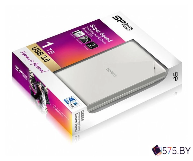 Внешний накопитель Silicon-Power Stream S03 1TB White (SP010TBPHDS03S3W) в магазине 575.by