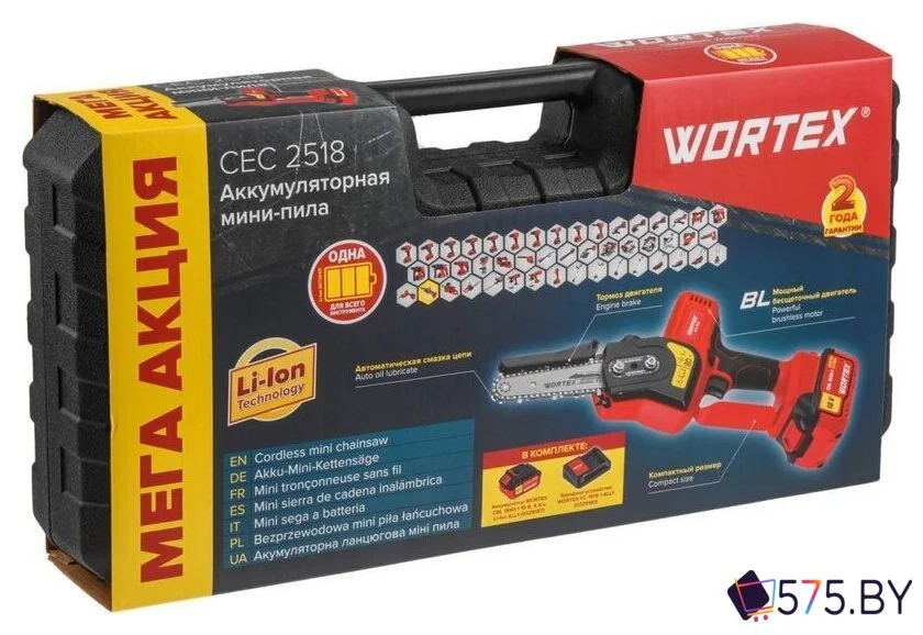 Аккумуляторная пила Wortex CEC 2518 ALL1 0323167 (с 1-м АКБ) в магазине 575.by