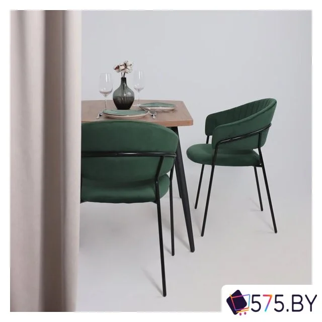 Стул с подлокотниками Алвест AV 433 (изумрудный бархат H-30/черный) в магазине 575.by