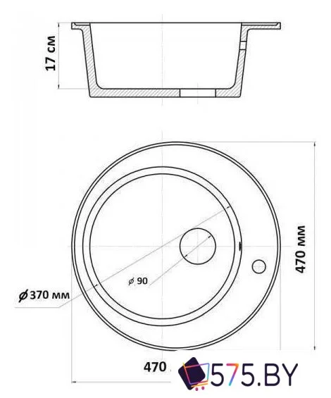 Кухонная мойка Wisent WR480-28 (белый) в магазине 575.by