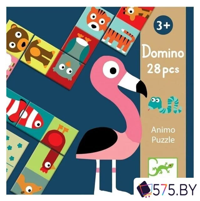 Развивающая игра Djeco Домино Животные 08165 в магазине 575.by