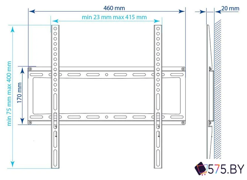 Кронштейн для телевизора Kromax IDEAL-3W (белый) в магазине 575.by