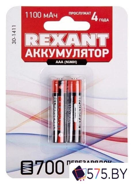 Аккумулятор Rexant AAA 1100mAh 2шт 30-1411 в магазине 575.by